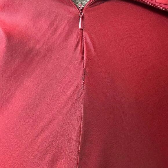 Vintage Formal Red Silk Bias Cut Gown 4 90s Y2K Whimsygoth Vamp She's All That - Picture 8 of 15